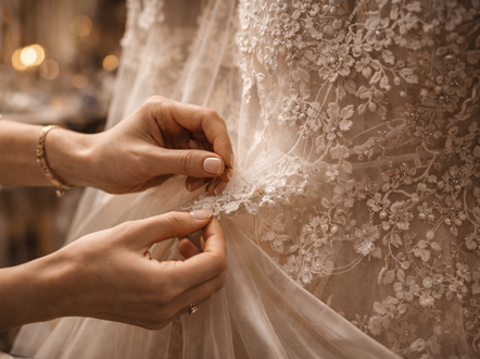 Arreglos en encajes y tul