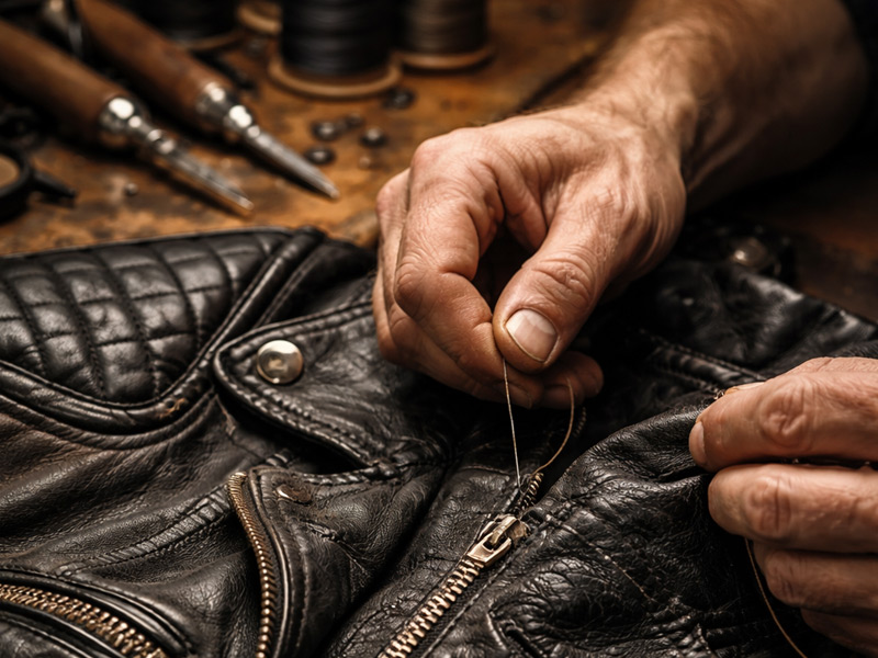 Reparación de chaquetas de cuero y motorista
